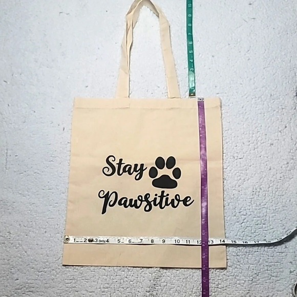 0230. NEW ~ STAY PAWSITIVE Tote ~ So Cute!! - Picture 1 of 1